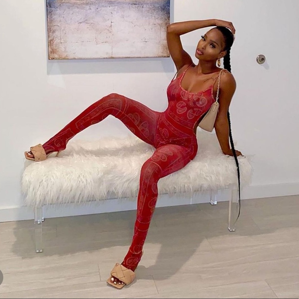 MATTE x 4HUNNID (Red Bandanna Jumpsuit)